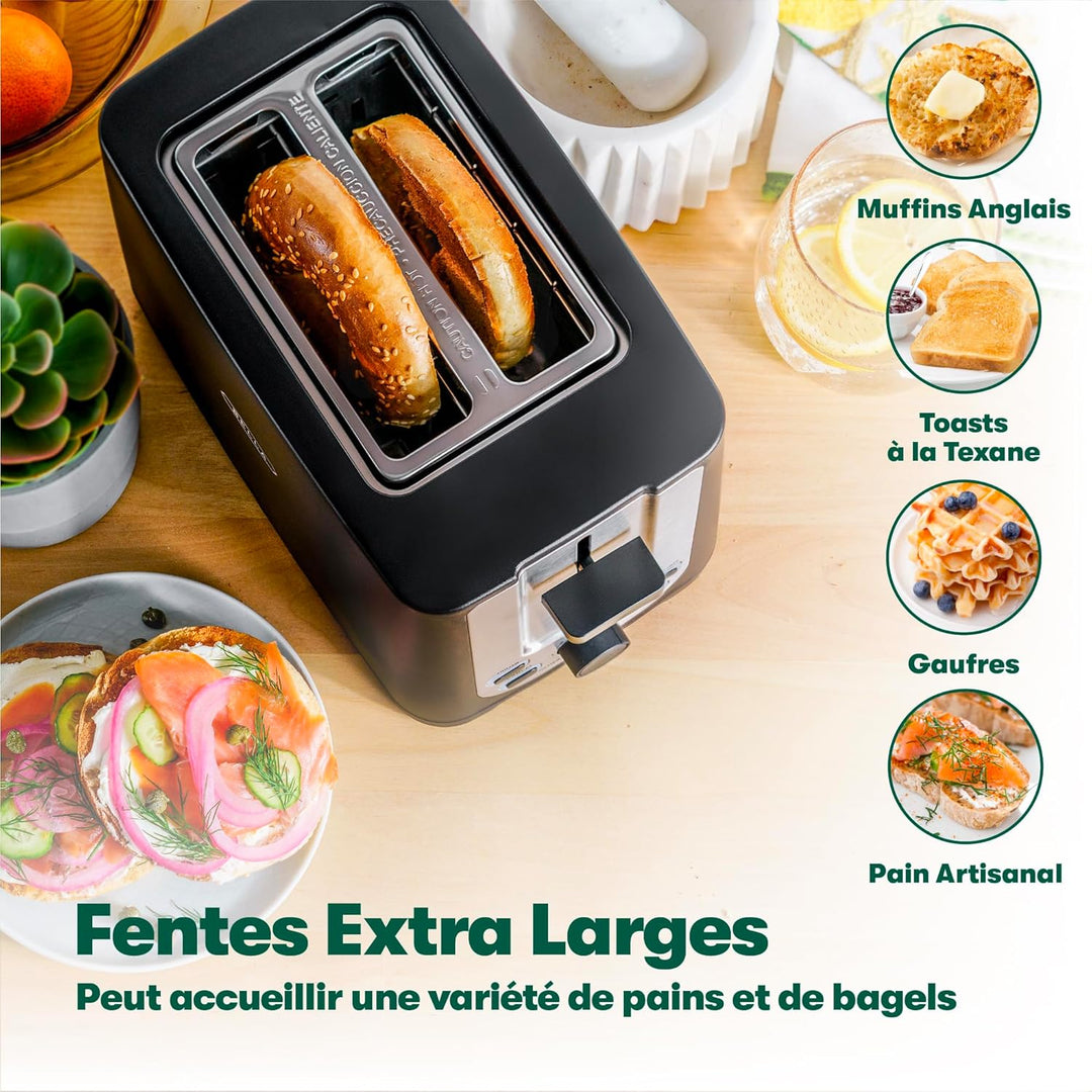 bella 2 Scheiben Toaster mit Automatischer Abschaltung, Extra Breite Schlitze und Abnehmbare Krümels