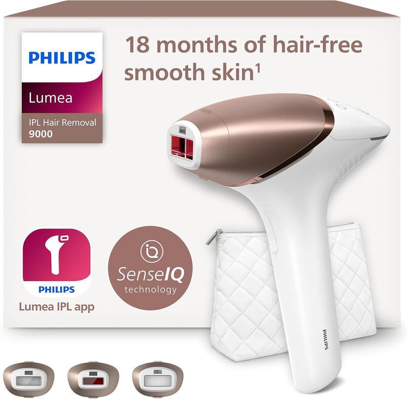 Philips Lumea IPL 9000 Serie, 3 Aufsätze – Haarentfernungsgerät