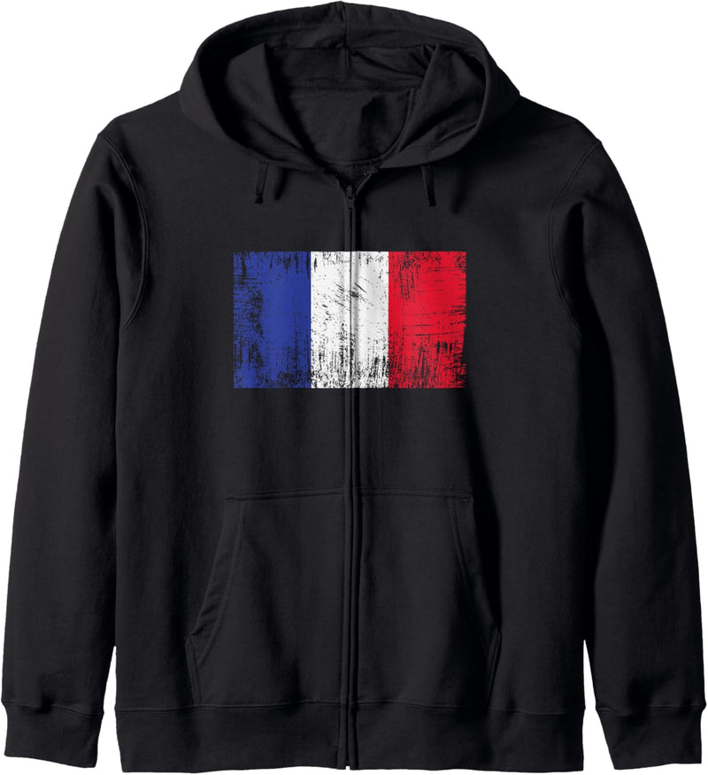 Frankreich Flagge Französische Fahne Geschenk Fussball-Fan Kapuzenjacke