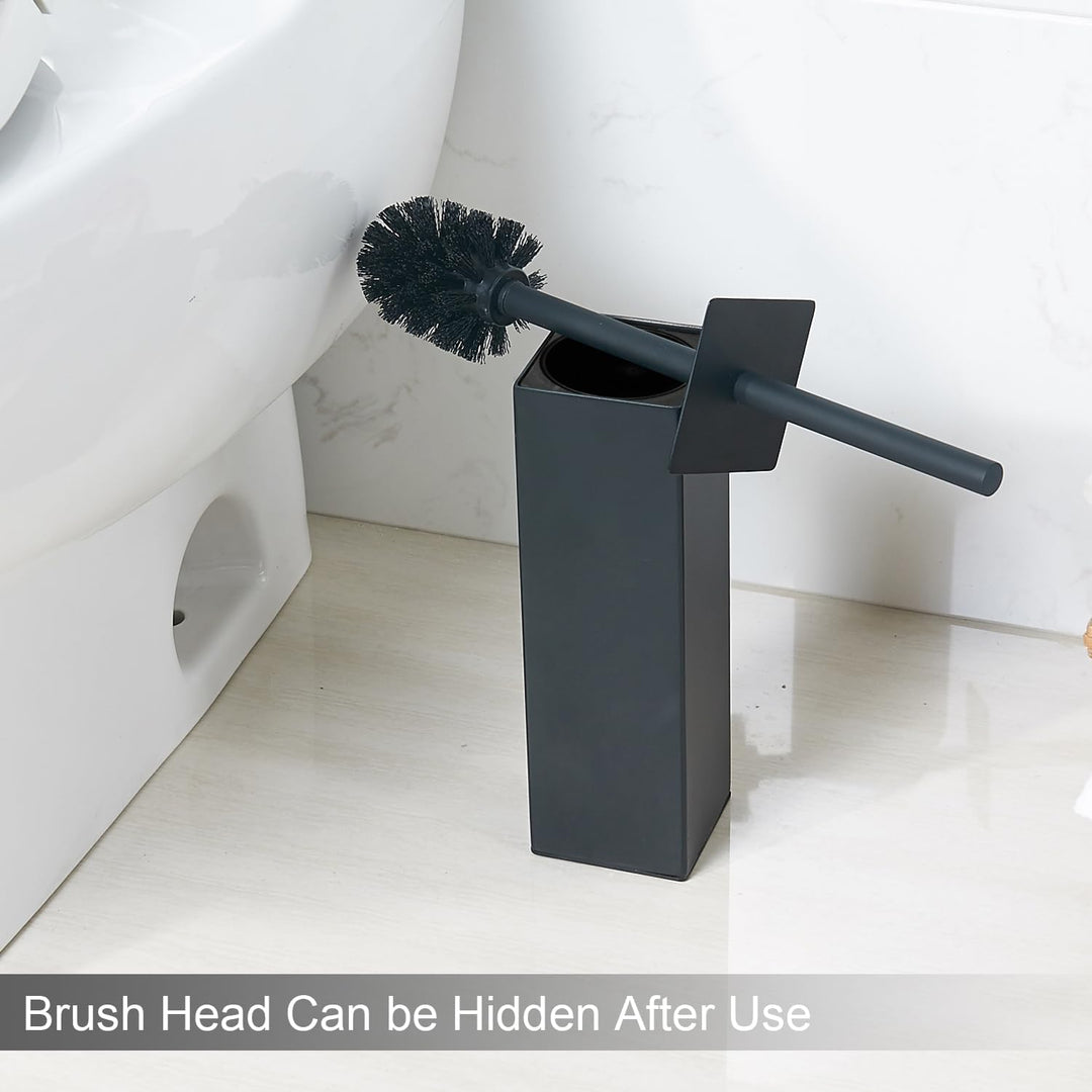bgl Toilettenbürstenhalter aus Edelstahl, für Badezimmer und Hotel (schwarz), Schwarz