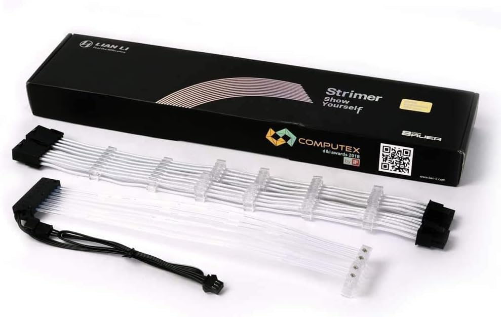 Lian Li Computer, Strom Kabel [2X ATX-Stecker 8pol. (6+2), ATX-Stecker 8pol. - 2X ATX-Stecker 8pol.