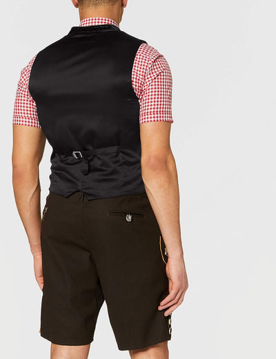 Stockerpoint Ricardo Herren Trachtenweste, Schwarz