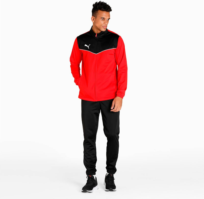 PUMA Herren Individualrise Tracksuit Trainingsanzug S Puma Red-Puma Black, S Puma Red-Puma Black