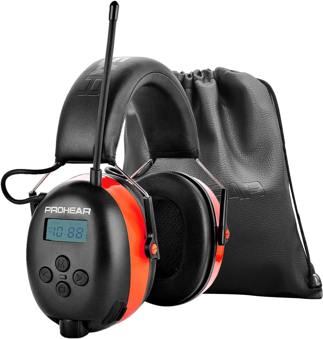 PROHEAR 033 Gehörschutz mit Radio, SNR31dB - Ohrenschützer mit Bluetooth FM/AM, Eingebautem Mikrofon