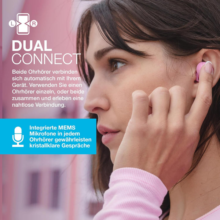 JLab Go Air Pop In Ear Kopfhörer Bluetooth Kabellos, True Wireless Headphones, 32+ Stunden, Ohrhörer