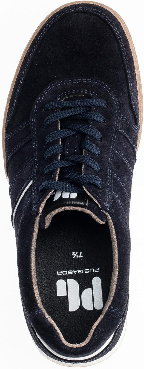 Pius Gabor Herren Sneaker Low,Halbschuhe,zertifiziertes Leder,Wechselfussbett 44.5 EU Blau Midnight,