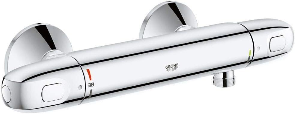 GROHE Grohtherm 1000, Duscharmatur wassersparend (Thermostat für stets konstante Temperatur, Mischba