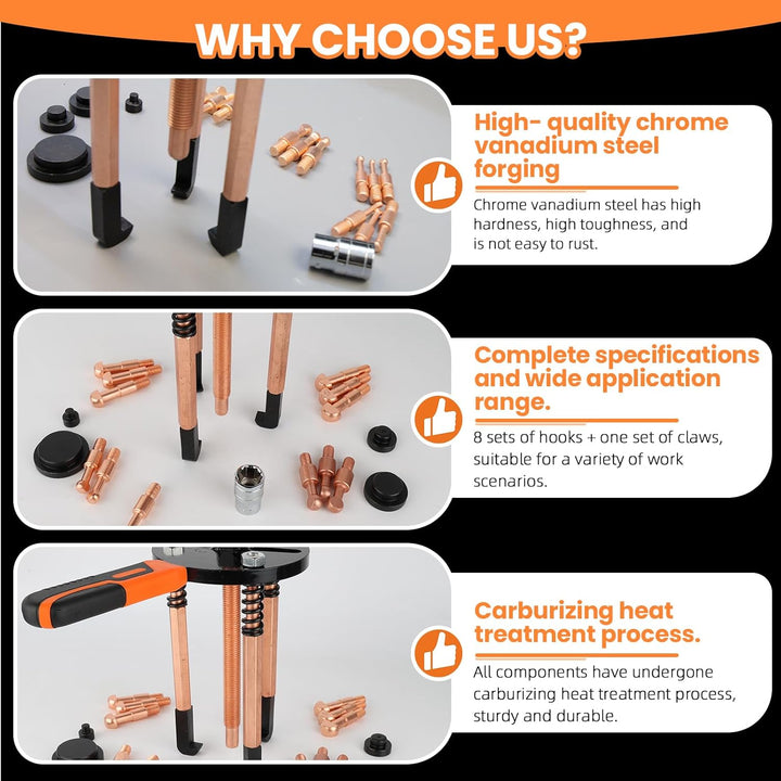 55-IN-1 Lagerabzieher Set, Universal Innenlager Abzieher, Radlager Werkzeug, Inneres äusseres Lagert