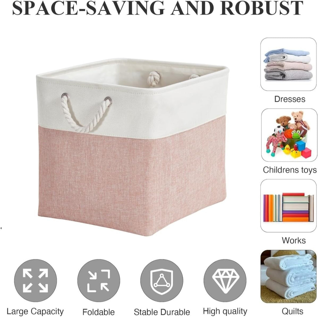 Mangata Aufbewahrungsbox,(30x30x30cm) Aufbewahrungskorb Stoff, Box in Würfel für Schrank, Regal, und