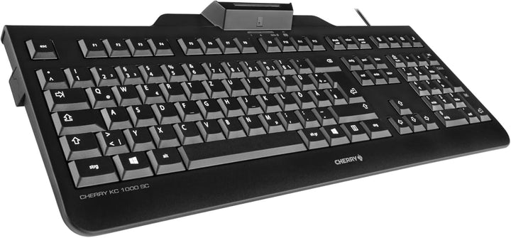 CHERRY KC 1000 SC, Deutsches Layout, QWERTZ Tastatur, kabelgebundene Security-Tastatur mit integrier