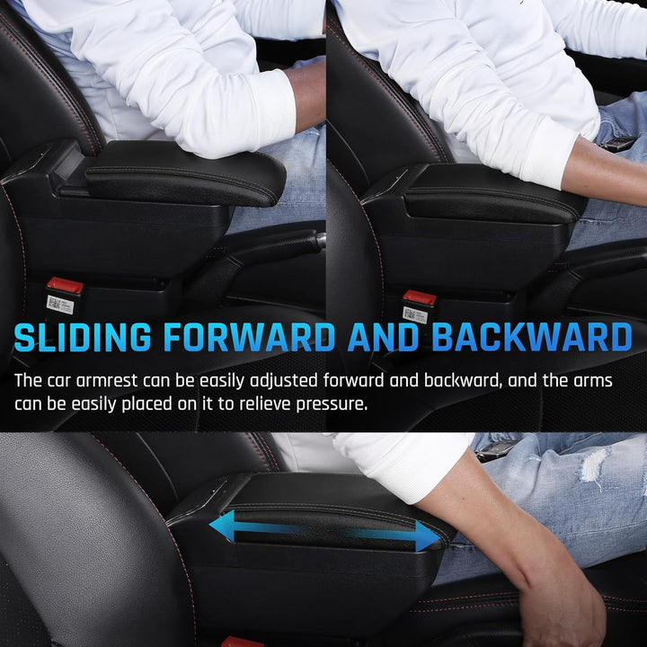 Doppellagige Armlehnenbox für Corsa D 2006-2014 Mittelkonsole Aufbewahrungsbox mit Getränkehalter Ar