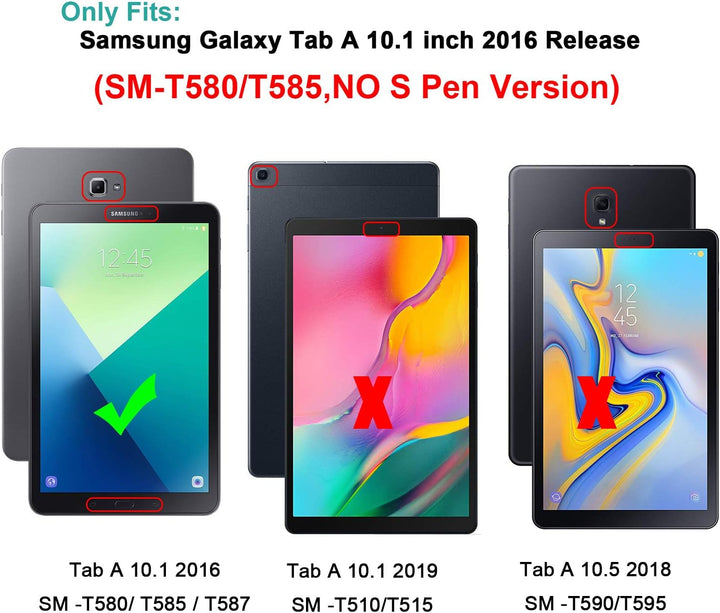 Gerutek Hülle für Samsung Galaxy Tab A6 10.1 Zoll 2016 (SM-T580/SM-T585) Stossfeste Robust Panzerhül