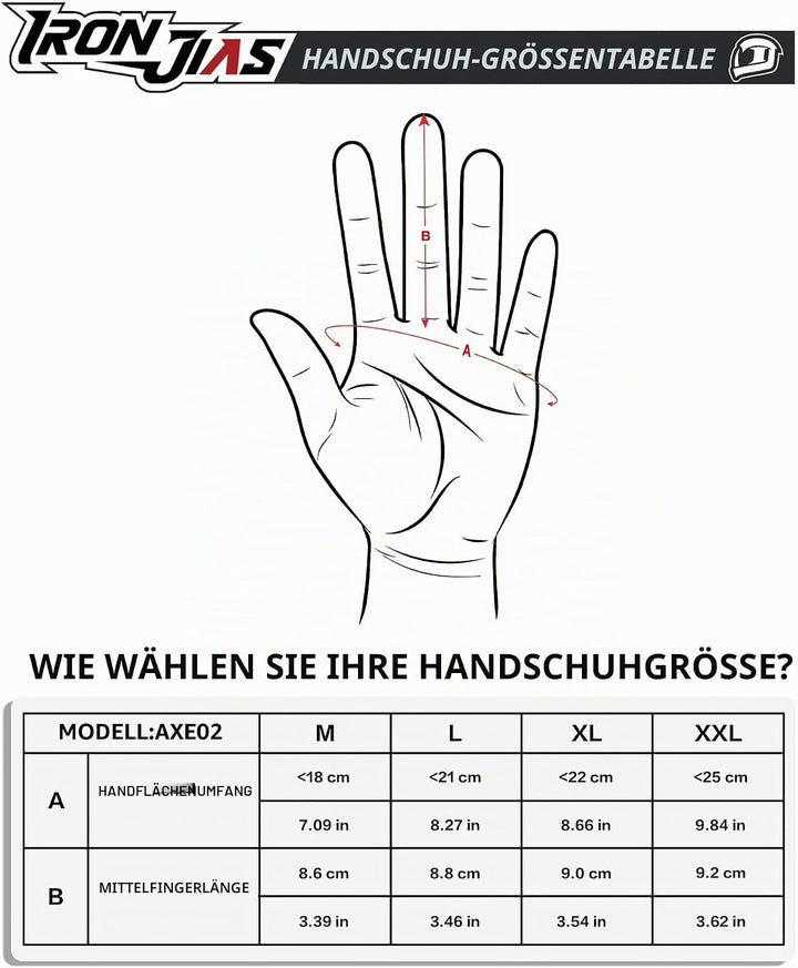 BORLENI Winter Motorradhandschuhe Herren, Motorrad Handschuhe Herr Warm Winterhandschuhe Wasserdicht