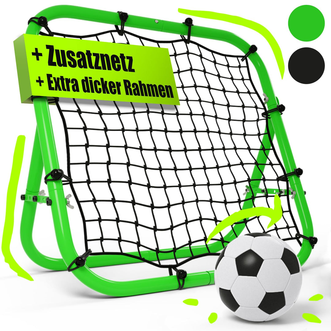 BENTSON Rebounder für Fussball Kinder und Profis I Inkl. Ersatznetz I Robuster Rahmen I Auch für Han