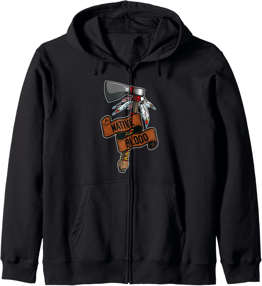 Native American Feathers Axe Men Women Kapuzenjacke