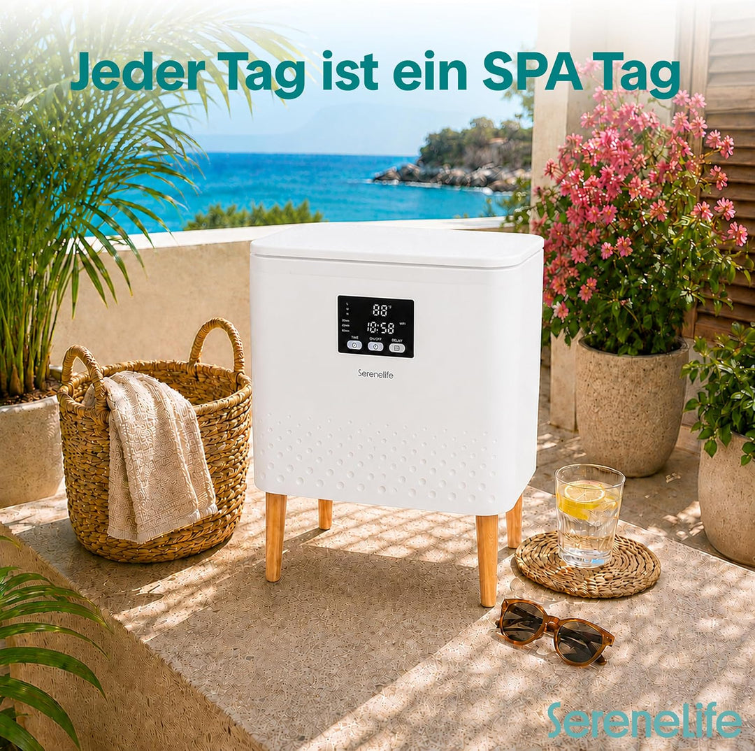 SereneLife WiFi Handtuchwärmer 20L Elektrisch Stehend – Smart Handtuchtrockner für 2 Handtücher mit