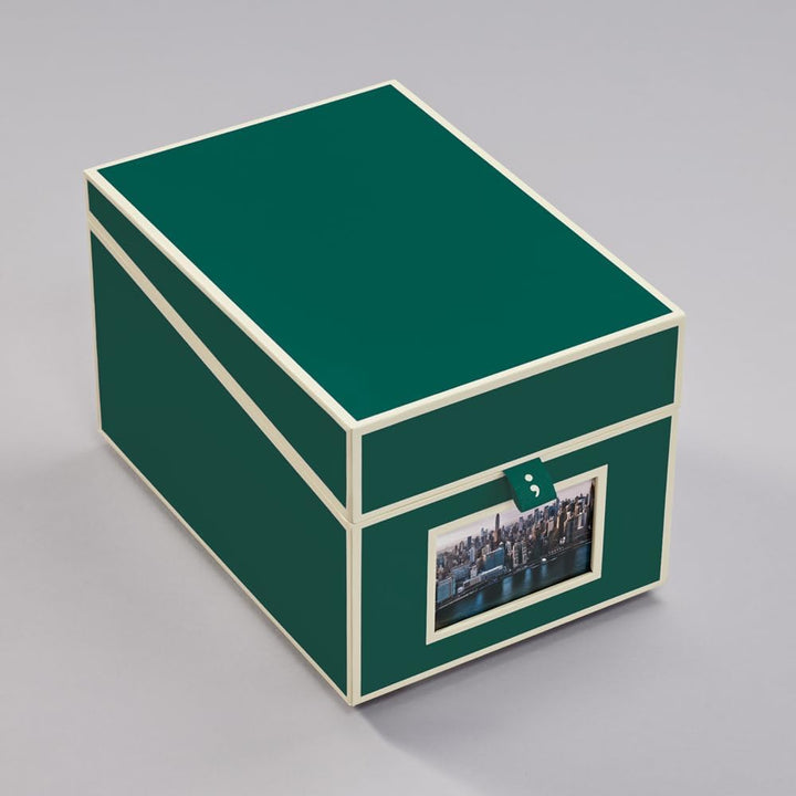Semikolon 364113 CD- und Fotobox – 17,7 x 15,7 x 25,6 cm – für 10 x 15 cm Fotos – Cover forest grün,