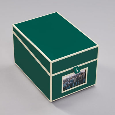 Semikolon 364113 CD- und Fotobox – 17,7 x 15,7 x 25,6 cm – für 10 x 15 cm Fotos – Cover forest grün,