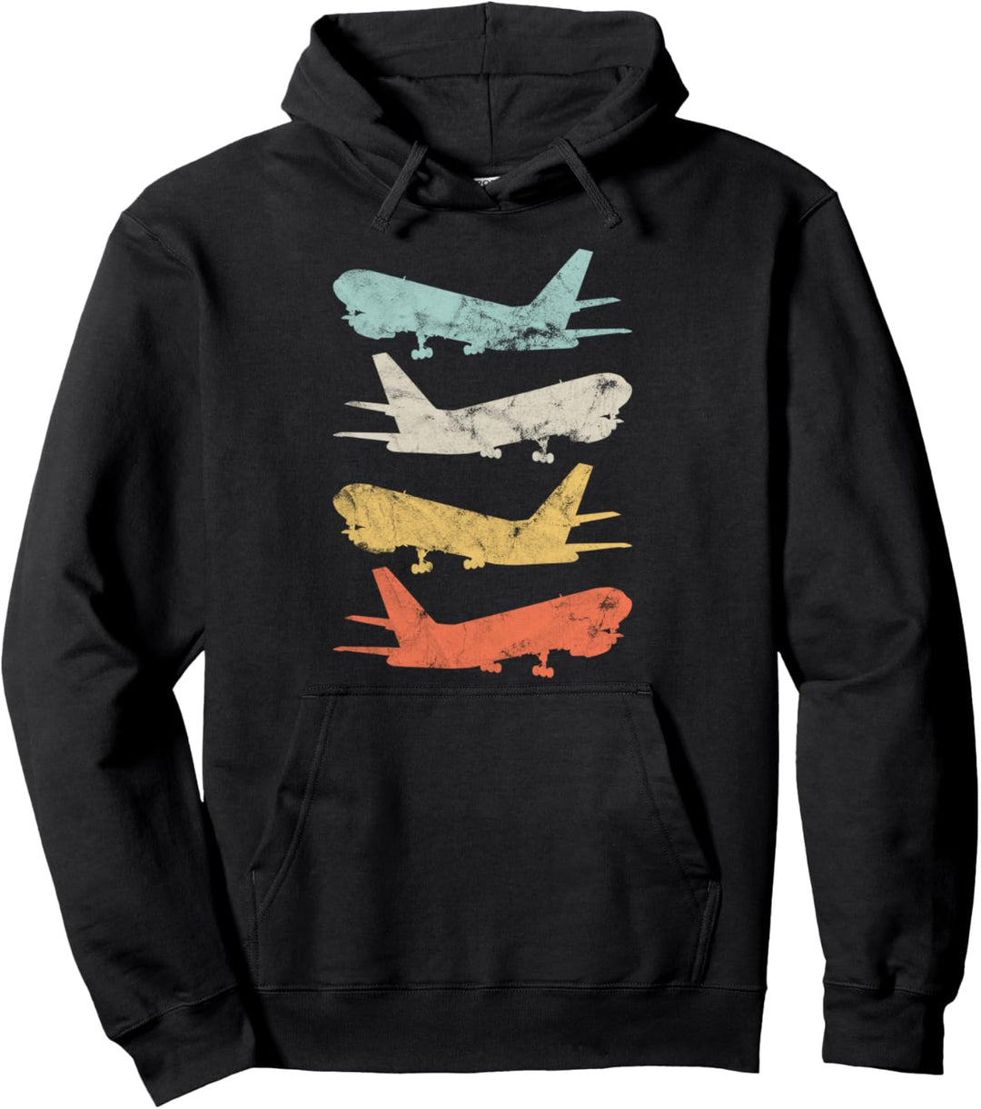 Retro Flugzeug Pilot Geschenk Vintage Flieger Design Pullover Hoodie