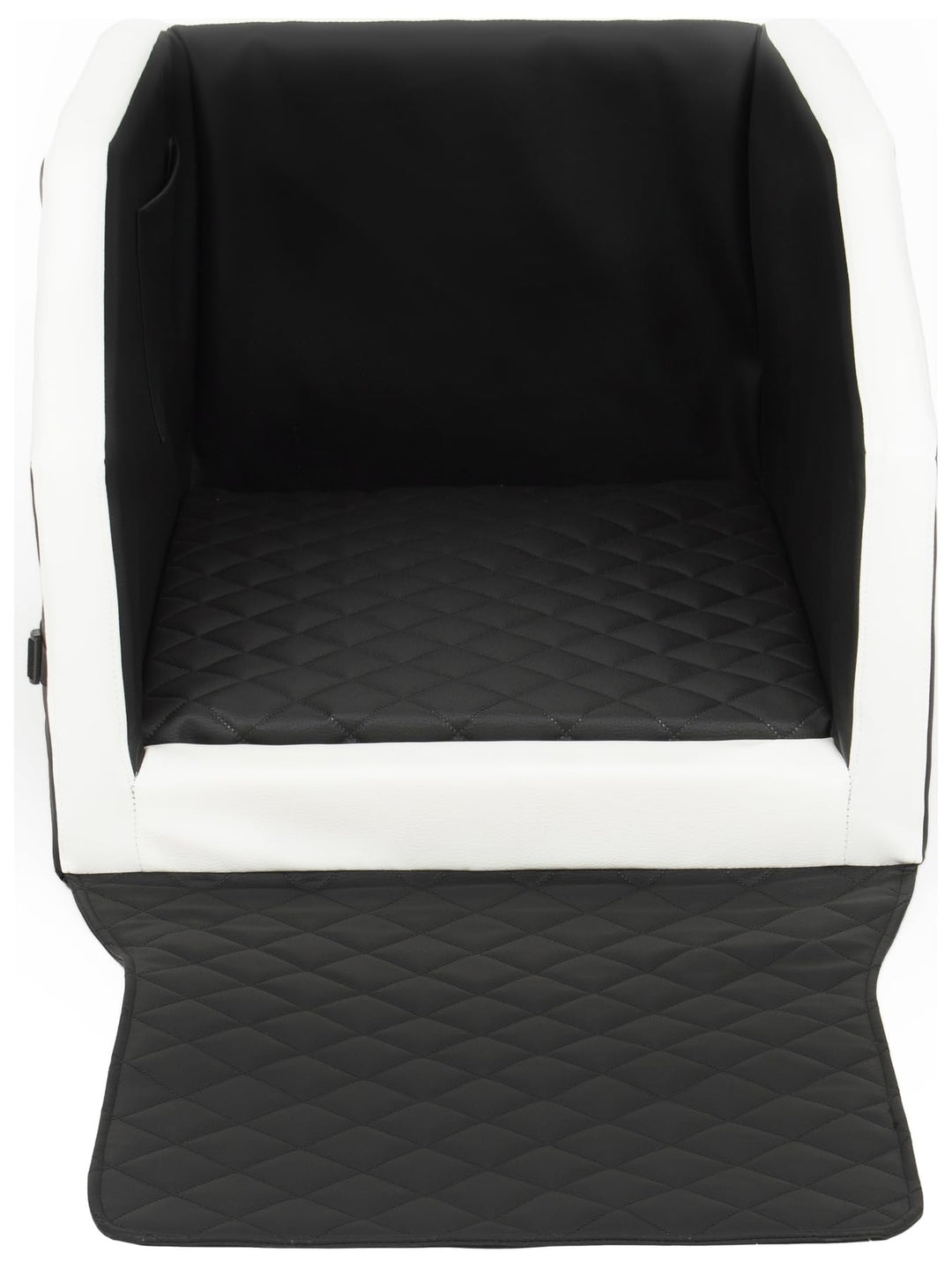 Autohundebett Hunde-Autositz Hundebett f. Rückbank Hundesitz Anschnallgurt 55x70 (Farbe: schwarz - w