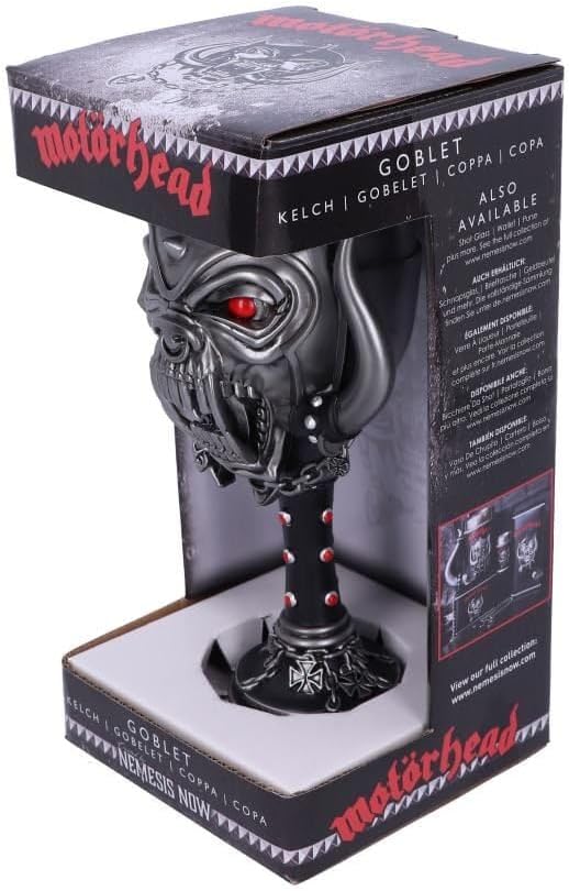 Nemesis Now Officially Licensed Goblet Glass, Silver, 20.5cm Offizielles Lizenzprodukt Motorhead Sna