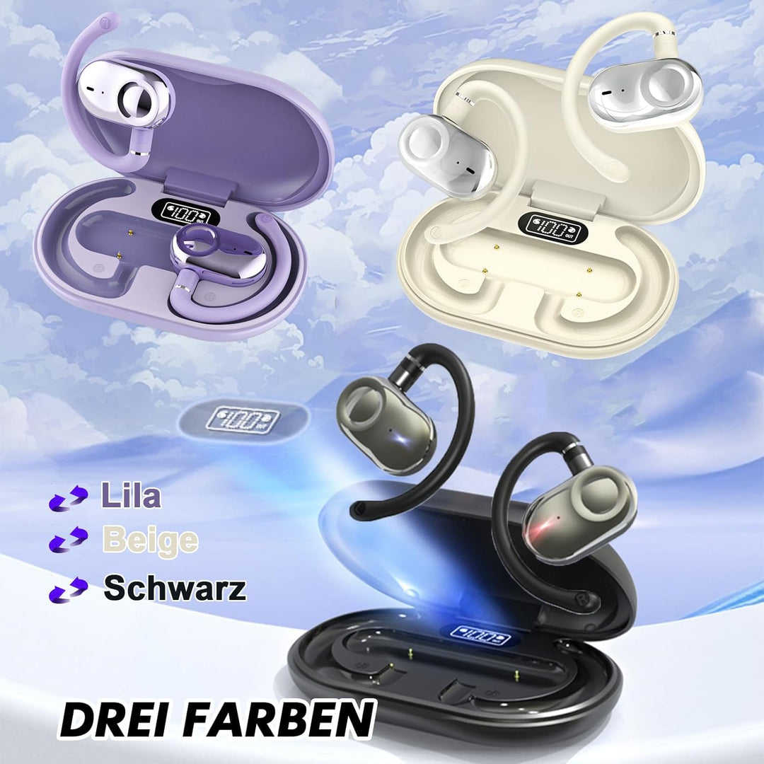 Open Ear Kopfhörer kabellos Bluetooth 5.4 Sport Air Bone Conduction Wireless Headphones Luftleitung