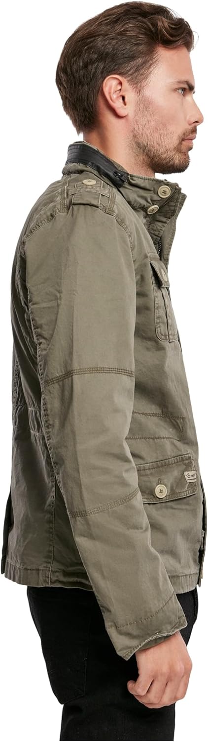 Brandit Jacke Britannia Sommer Vintage Herren ÜBERGANGSJACKE Army Outdoor Jacke, Grösse:M, Farbe:Oli
