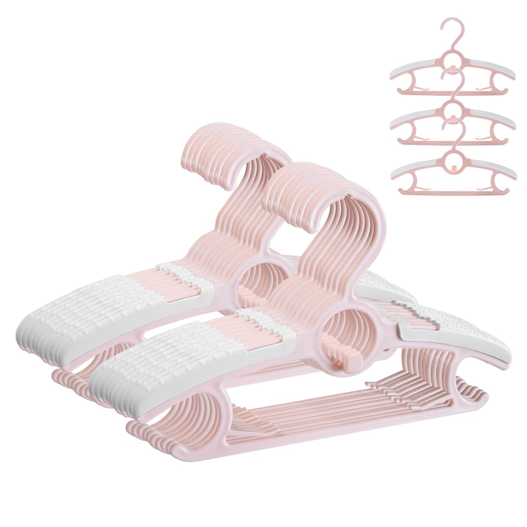 ManGotree Baby Kleiderbügel für Kinderzimmer Kleiderschrank, 28cm-36.8cm Einstellbare Anti-Rutsch-Ki