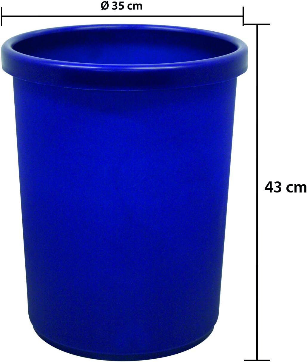 Metzger & Mendle 2031100 Papierkorb 33 L blau blau 33L Normal, blau 33L Normal