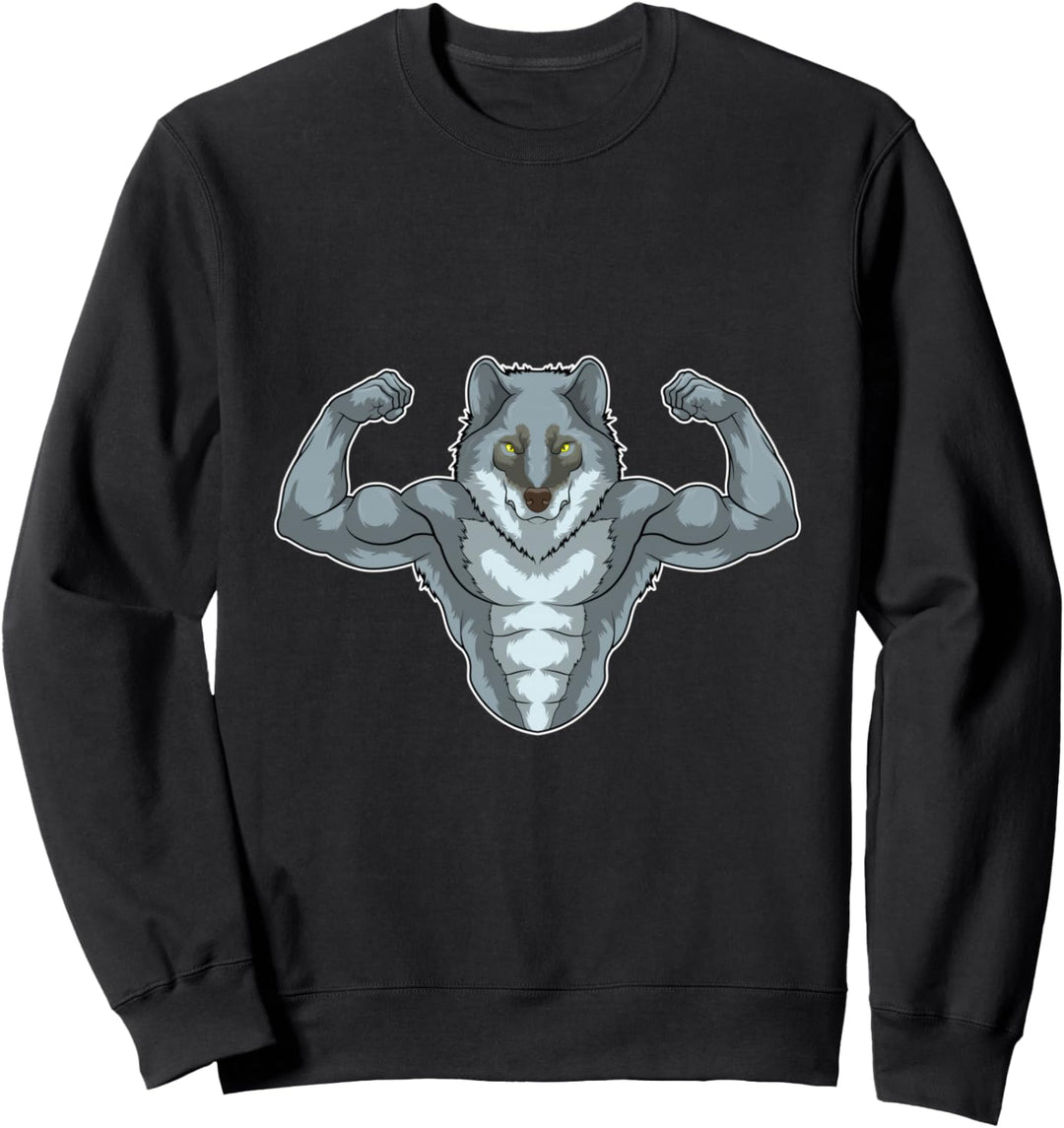 Wolf Bodybuilder Bodybuilding Sport Sweatshirt