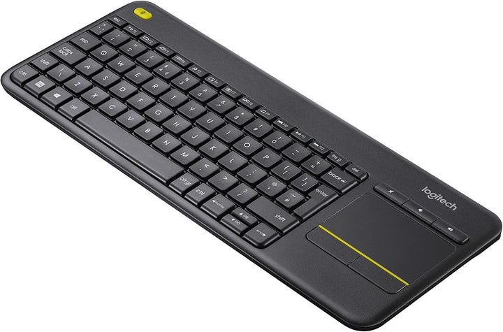 Logitech K400 Plus Kabellose Touch-TV-Tastatur mit integriertem Touchpad, Italienisches QWERTY-Layou