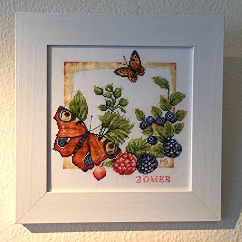 Lanarte Zählmusterpackung Sommer Zählstoff Kreuzstichpackung, Baumwolle, Mehrfarbig, 25 x 25 x 0.3 c