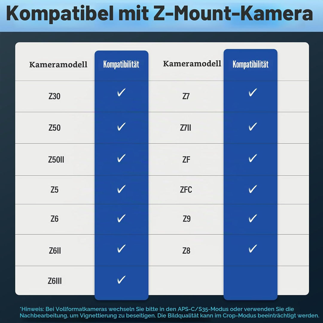 SIRUI 20mm T1.8 1.33x Anamorphisches Objektiv, S35 Autofokus-Objektiv für Z-Mount Kameras – kompatib