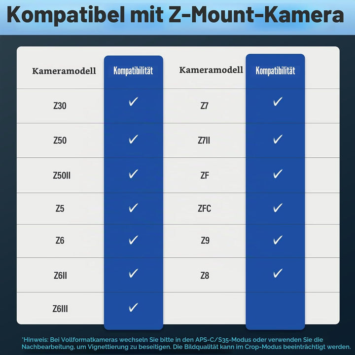SIRUI 20mm T1.8 1.33x Anamorphisches Objektiv, S35 Autofokus-Objektiv für Z-Mount Kameras – kompatib