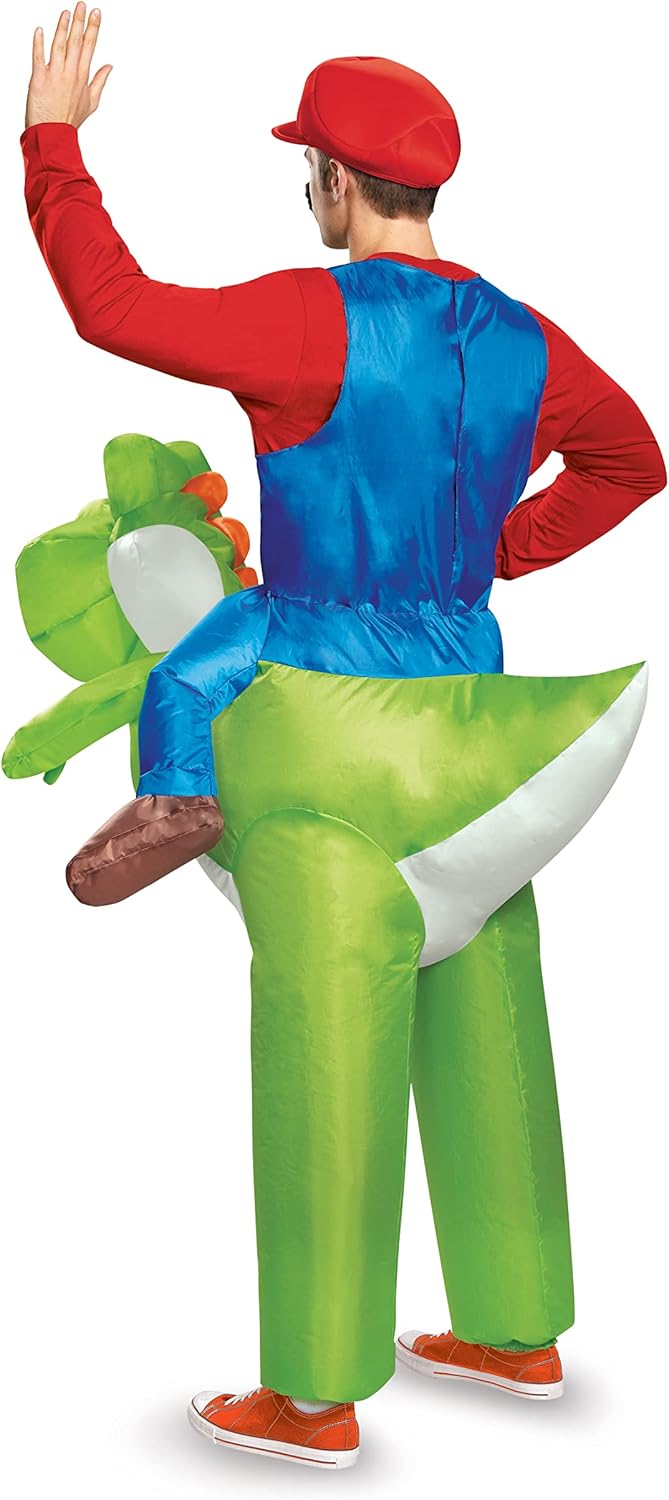 Disguise Herren-Kostüm Mario Riding Yoshi für Erwachsene, mehrfarbig, Einheitsgrösse