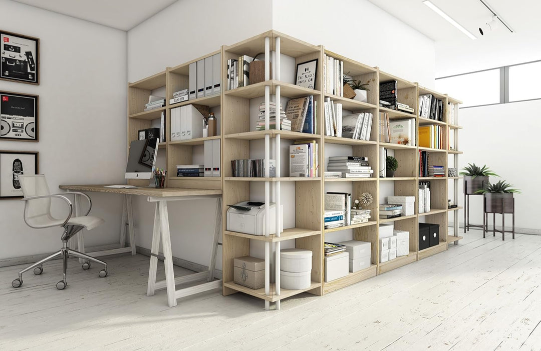 Astigarraga Eckregale, Höhe 120,7 x 50 x 25 cm, Beige, H120.7x50x25cm