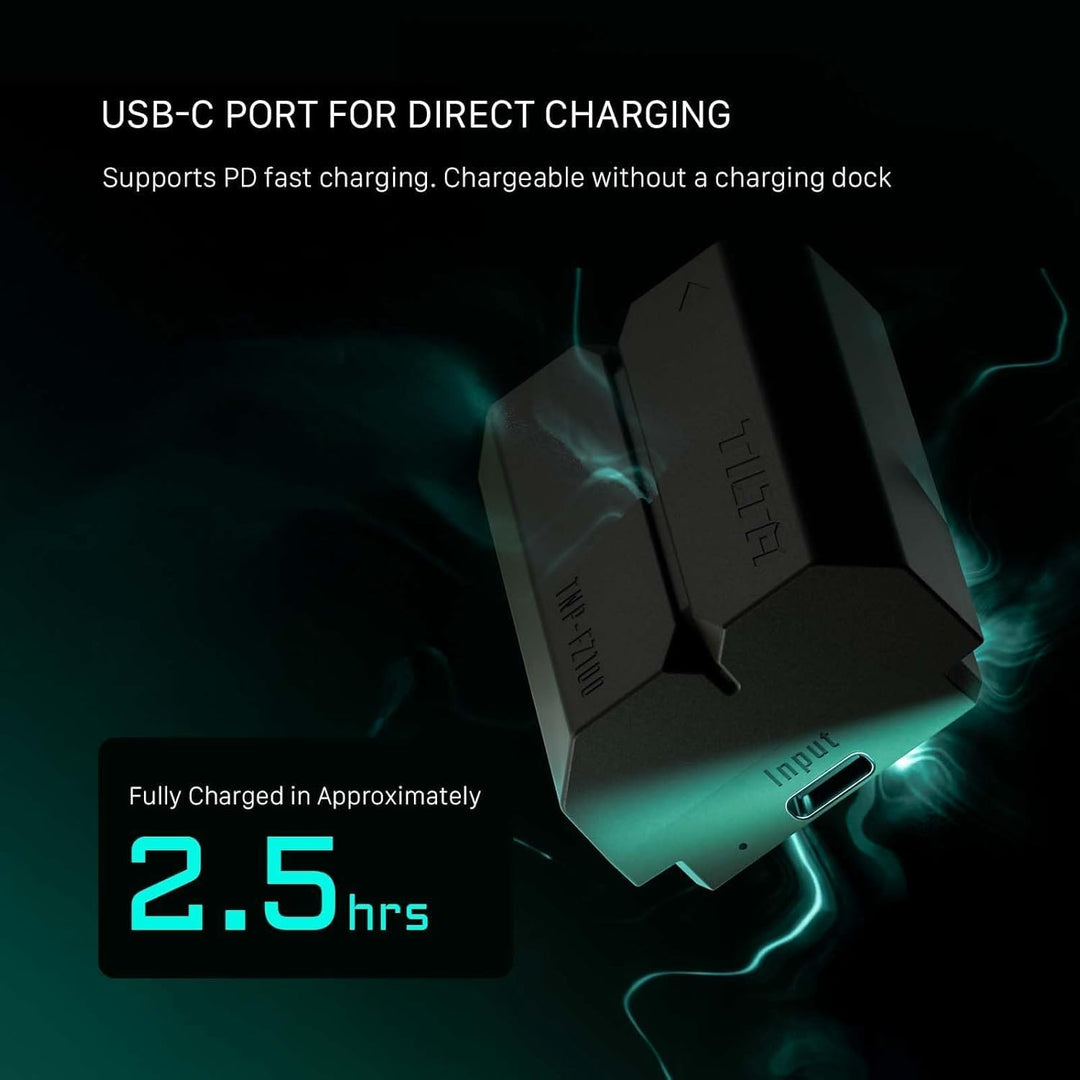 TILTA NP-FZ100 Ersatzakku- und Ladegerät-Set,mit 4 Akkus à 2400 mAh und Vierkanal-USB-C-PD-45-W-Schn