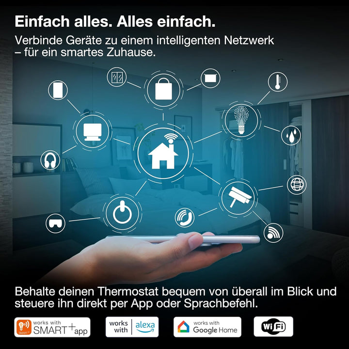 OSRAM SMART+ WiFi Heizkörperthermostat, IP20, Kunststoff, weiss, 3er-Pack, 3er-pack
