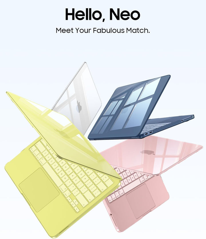 Fintie Hülle Kompatibel mit MacBook Neo 13 Zoll A3404 mit A18 Pro Chip 2026, Ultradünne Hartschale S