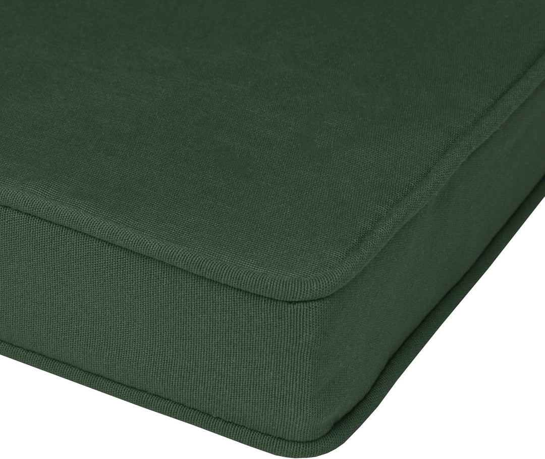 Beautissu Loft SK Stuhlkissen 45x40 cm Grün - 4er Set Stuhlpolster mit Bändern Sitzkissen für Stühle