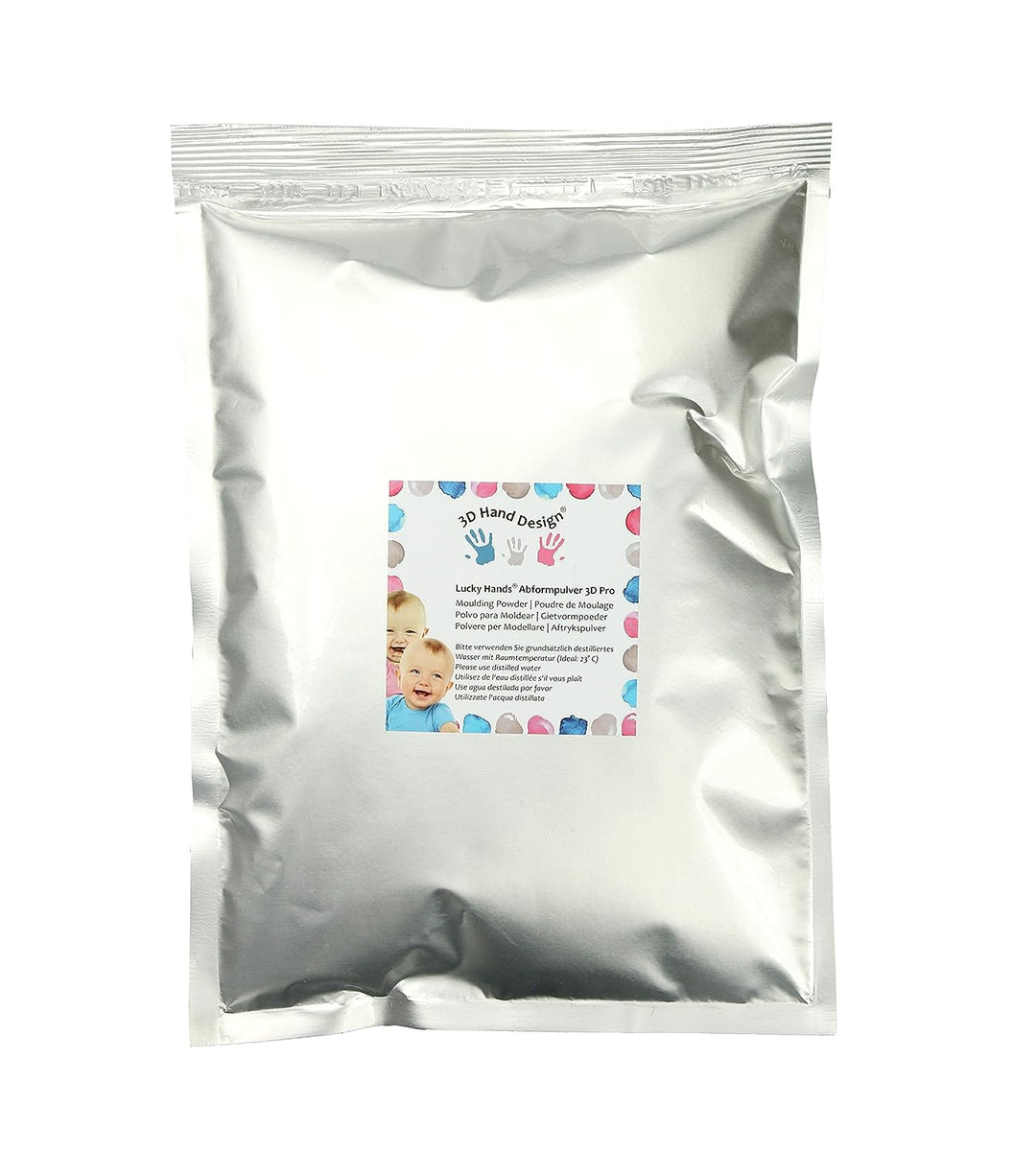 Lucky Hands® Abformpulver 3D Pro - Alginat Schnellabformmasse mit Farbindikator für Hand und Fussabd