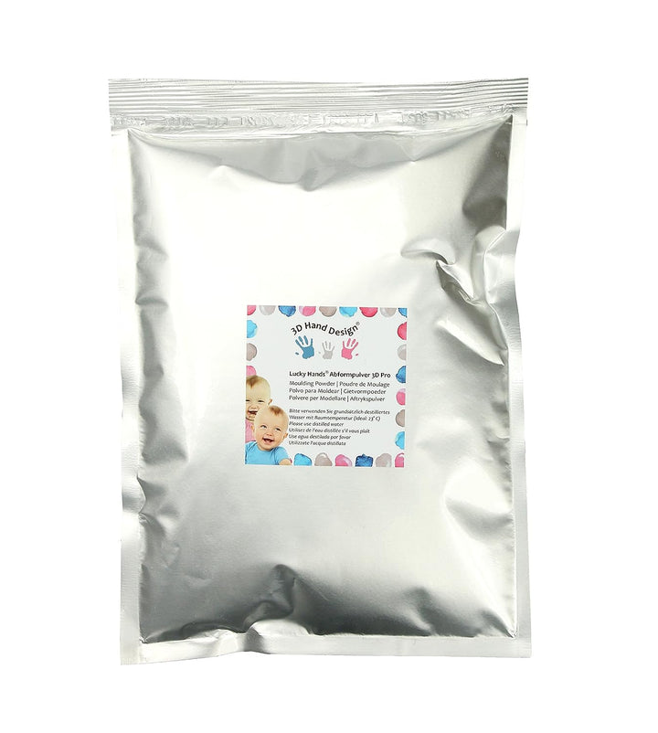 Lucky Hands® Abformpulver 3D Pro - Alginat Schnellabformmasse mit Farbindikator für Hand und Fussabd