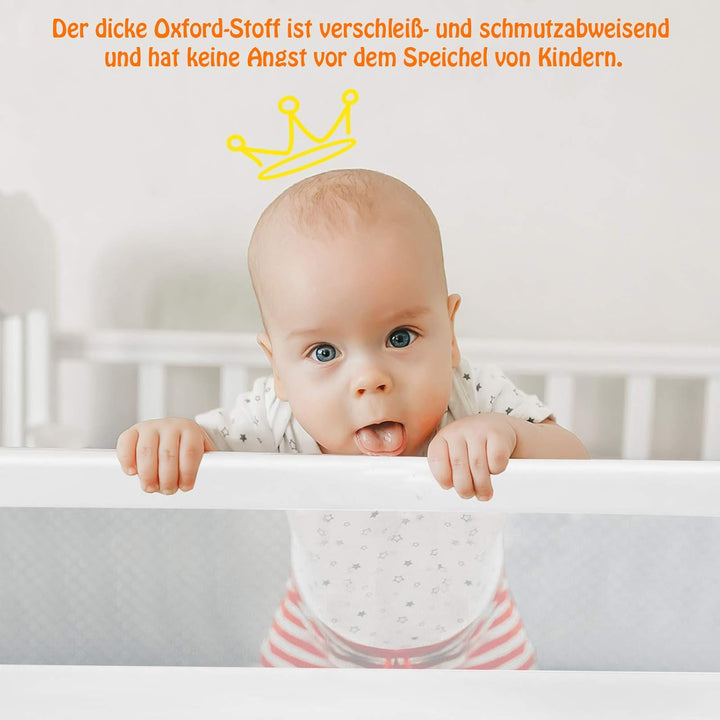 GOPLUS Bettgitter, Klappbarer & Tragbarer Bettschutzgitter für Babys unter 3 Jahren, Babybettgitter