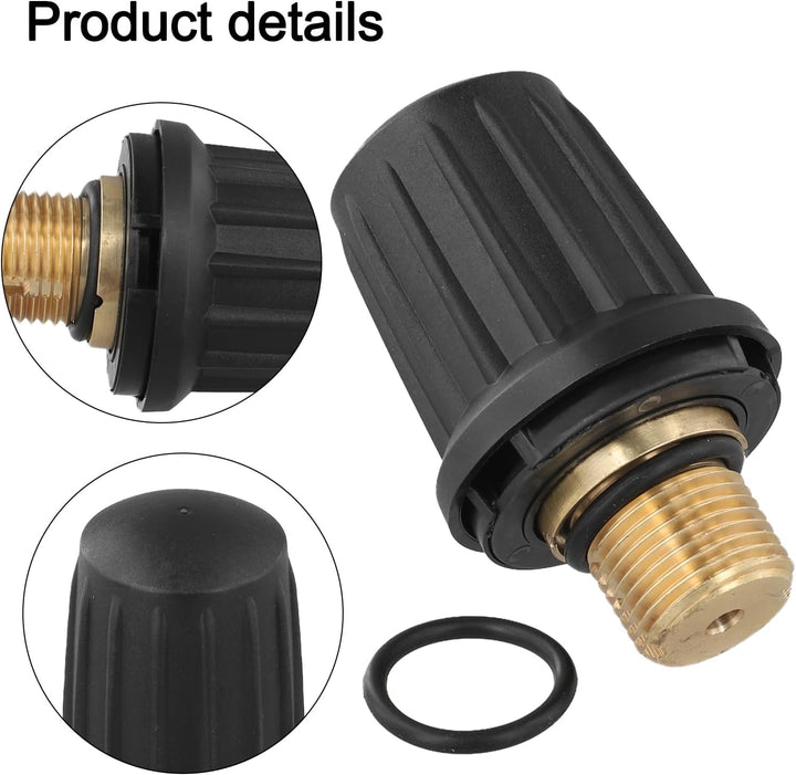 DAZZLEEX Für Kärcher Dampfreiniger Sicherheitsverschluss Kappe 4.590-105.0 mit schwarzem O-Ring 6.36