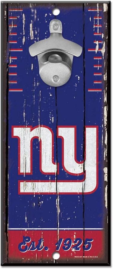 WinCraft New York Giants NFL Schild mit Flaschenöffner Team Colors Einheitsgrösse, Team Colors Einhe