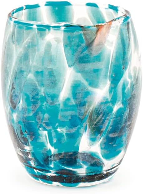 H&h set 6 bicchieri veneziano in vetro decorato multicolore cl 5