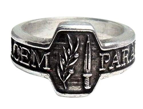 MK-art Ring mit Motto SI vis Pacem, para Bellum Wenn Du den Frieden willst, bereite den Krieg vor
