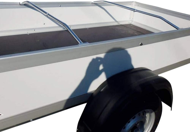JB Brandl 2 x Alu Planenbügel für Flachplane, Ideal für PKW Anhänger 1,0-1,45m verstellbar