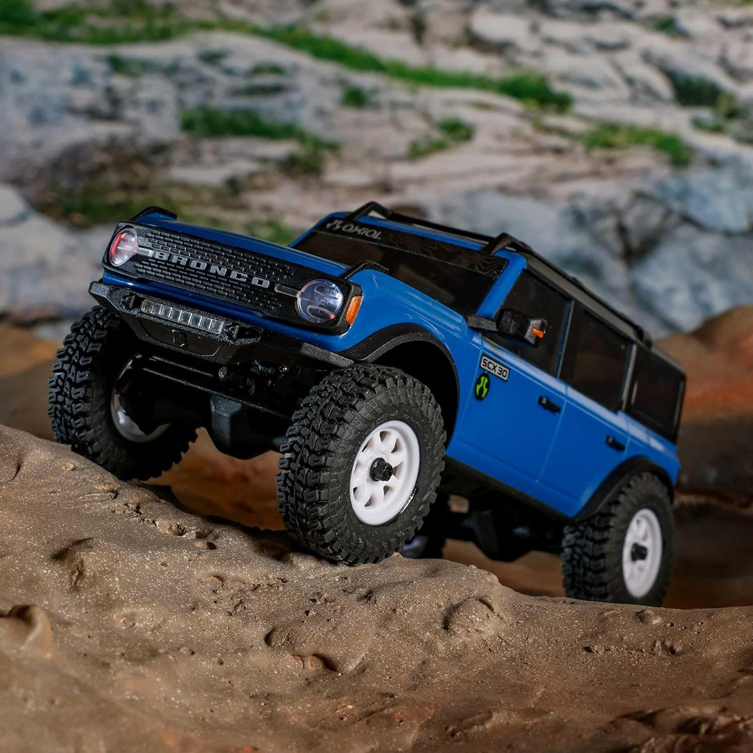 Axial 1/30 SCX30 Ford Bronco 4X4 RTR Brushed RC Rock Crawler, Blau, Blau