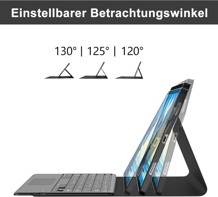 Tastatur für Lenovo Idea Tab Pro 12.7" 2025 mit Touchpad, Hülle mit Tastatur für Lenovo Idea Tab Pro